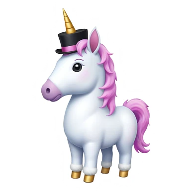 Unicorn with a top hot  sticker