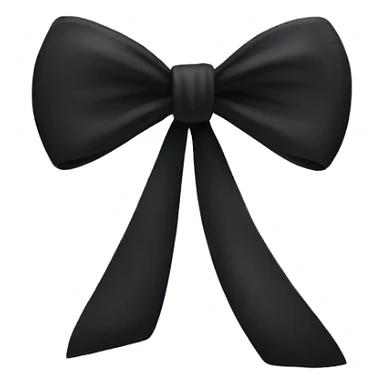 Thin black bow sticker
