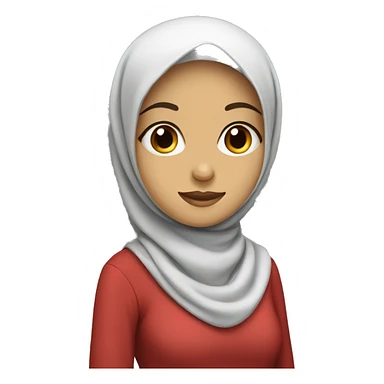 hijab girl with red shirt sticker
