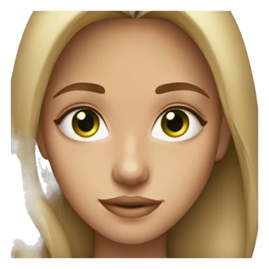 stunning girl light brown hair green eyes sticker