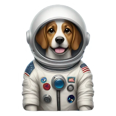 Dog wearing a astronaut suit  sticker