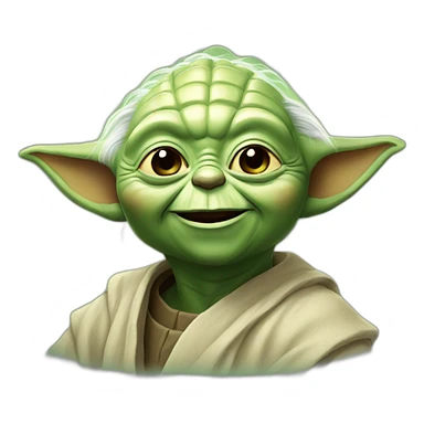 smiling yoda sticker