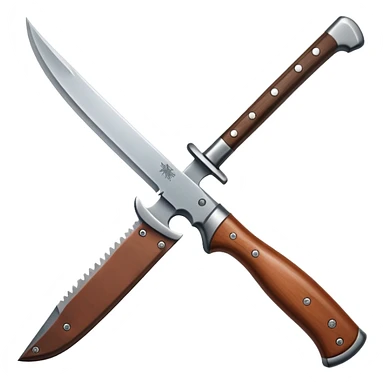 hunting knife with sharp edge sticker