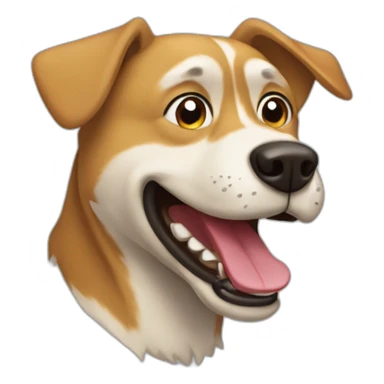 Perro riendo sticker