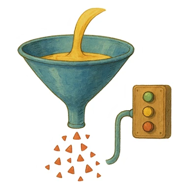 ghibli style funnel testing mode illustration sticker