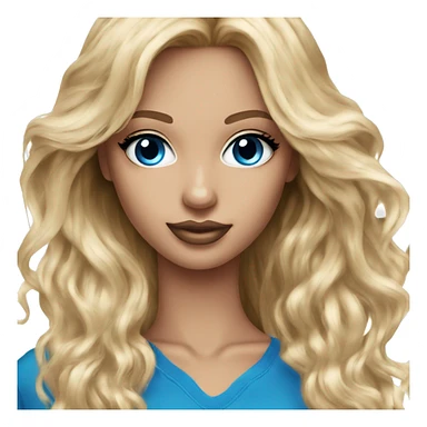 Realistic victoria secret model blonde blue eyes  sticker