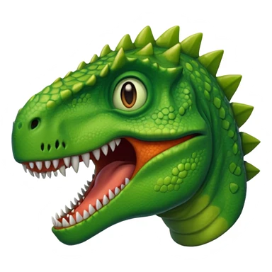 dinosaur front face, half body sticker