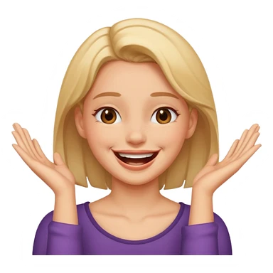 girl with hands on her neck laughing  sticker