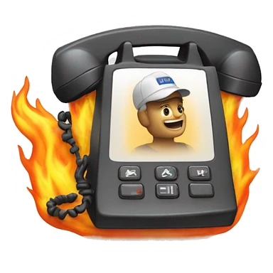 Telefono che va a fuoco sticker