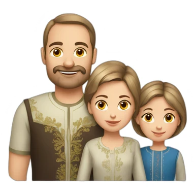 russian family sticker