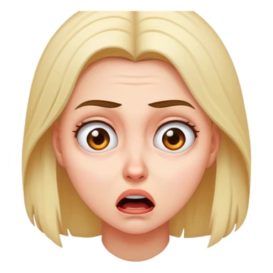 Scared woman sticker