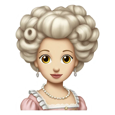 Young Marie Antoinette pale pink sticker
