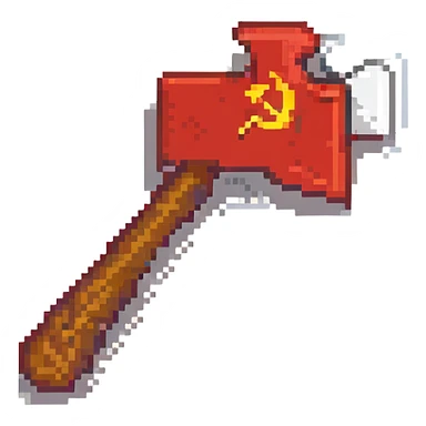 Soviet Union flag with a hammer and sickle sticker