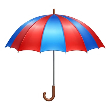 glitter red and blue umbrella sticker