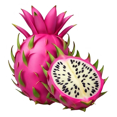 Dragon fruit emoji not spiny outside of dragonfruit no seeds sticker
