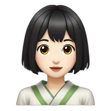 short-black-haired-Japanese-idol-girl sticker