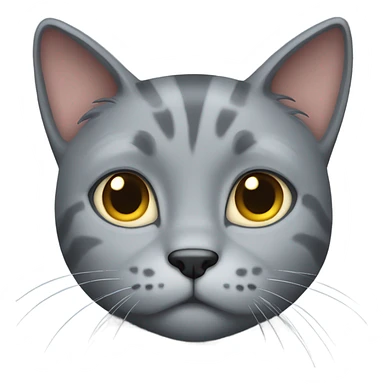 Jealous grey cat sticker