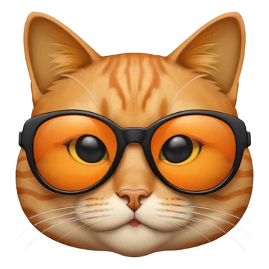 Cat wearing sunglasses sticker