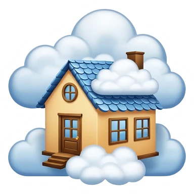 house made of clouds material  sticker