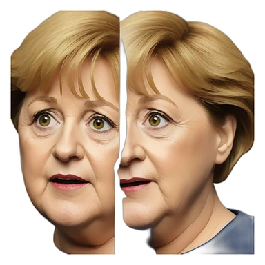 Hyperrealist Angela merkel svastic sticker