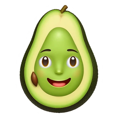 3D emoji, emoji de um abacate lindo sticker