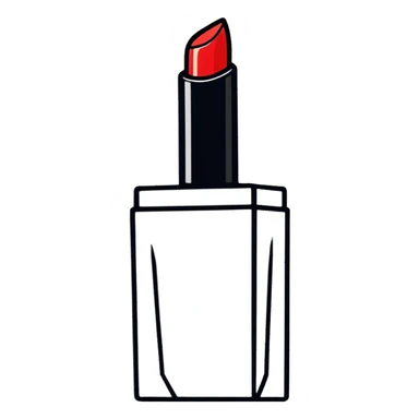 Pink color, realistic lipstick sticker