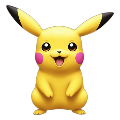 Pikachu in color pink sticker