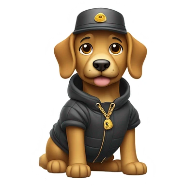 dog looking like a roadman sticker