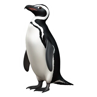 African penguin 3/4 view full body sticker
