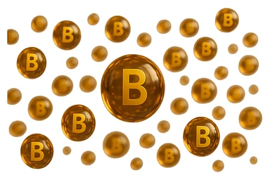 particella di vitamine b fluttuano in aria, iperrealistica 4k sticker