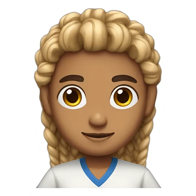 Kris pande middle eastern boy with box braids and a polo shirt sticker