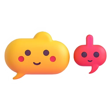 small AI chatbot emoji with speech bubble sticker
