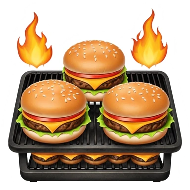 grilling burgers sticker