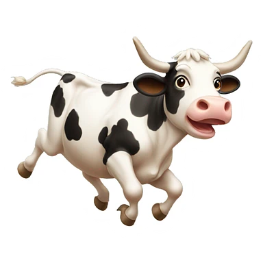 Cow flying  sticker