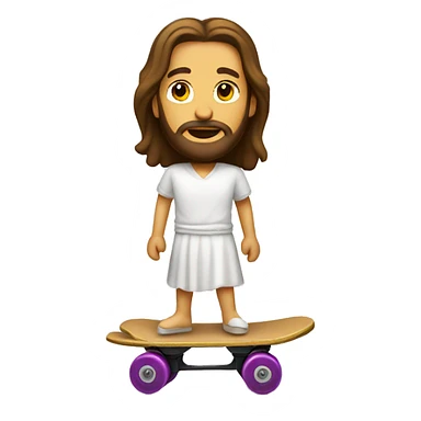 Jesus Christ roller skating sticker