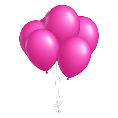 2025 as 4 pink balloons  sticker