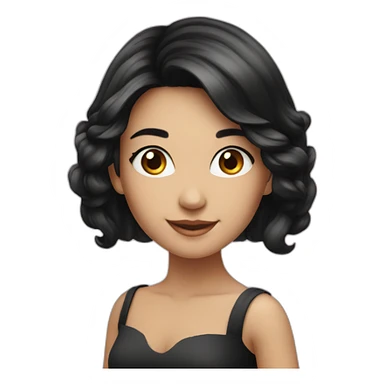 Smiling-elegant-girl-with-black-hair sticker