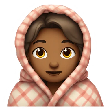 Girl cozy rapped in a blanket sticker