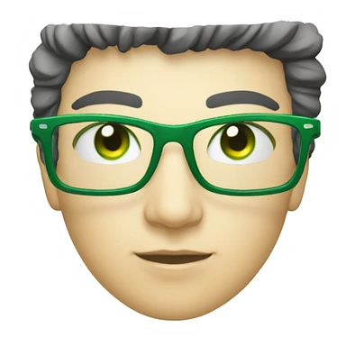 Green eyeglass frames sticker