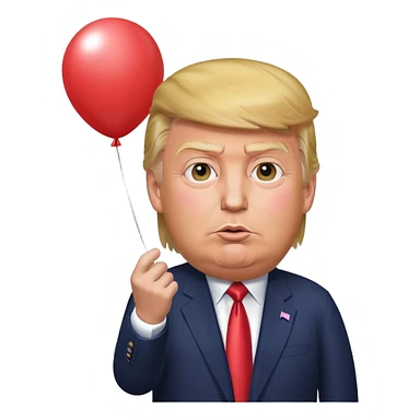 Donal Trump avec un ballon  sticker