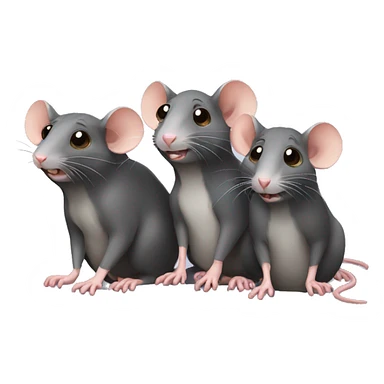 three rats sticker