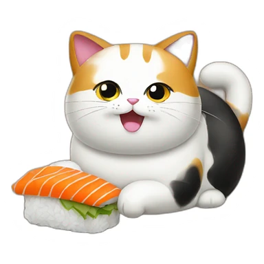 Sushi cat sticker