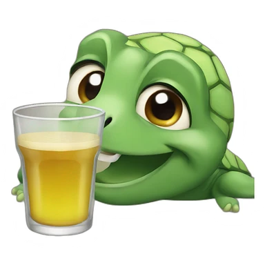 turtle emoji drinking sticker
