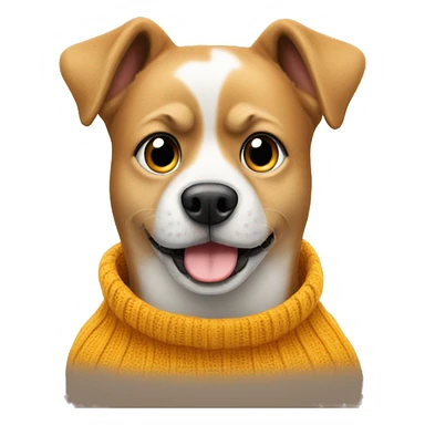 dog mit einem pulli sticker