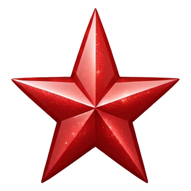red glitter star sticker