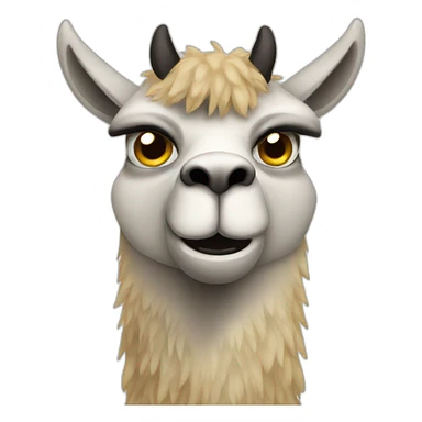 angry llama sticker