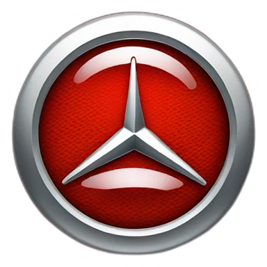 Mercedes benz red logo sticker