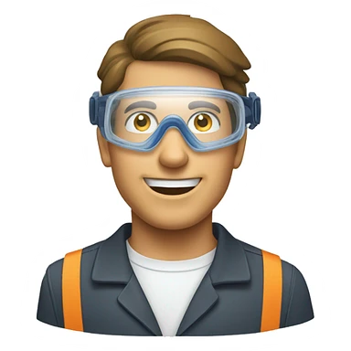 A pair of safety goggles, typically clear with a sturdy frame, used for protection while working sticker