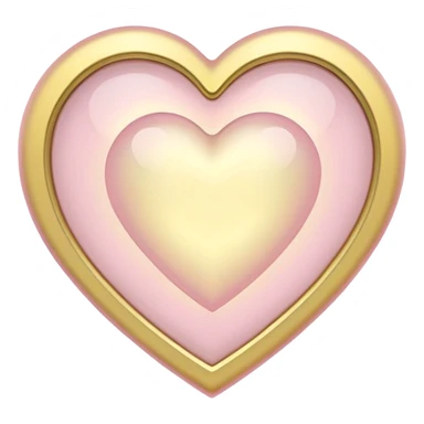 Heart with a halo in soft pink, beige and yellow pastel colors sticker