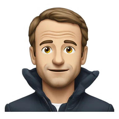 Macron qui pleure et qui souris sticker